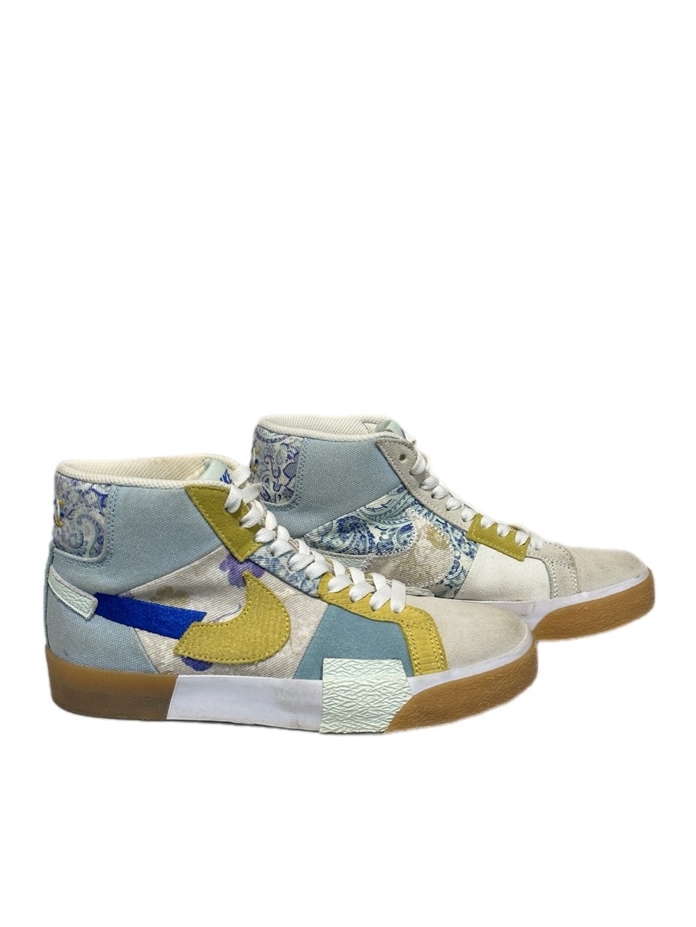 Nike SB Zoom Blazer Mid PRM Racer Blue Patchwork Sneakers M 6 | W 7.5